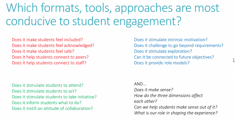 Vragen student engagement