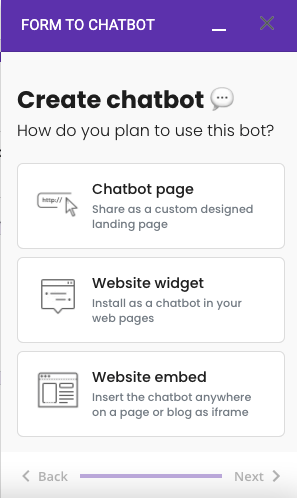Chatbot via Google Forms