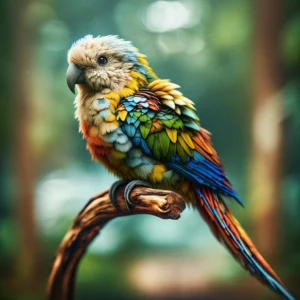 mage of a stochastic parrot, designed to reflect a realistic photo style. 